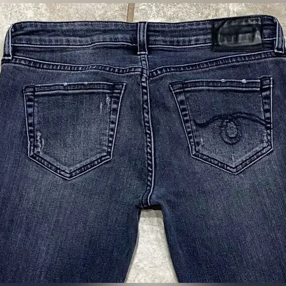 R13 Kate Skinny Jeans Orion Black 26x27 Made in Italy Distressed EUC - Picture 5 of 13